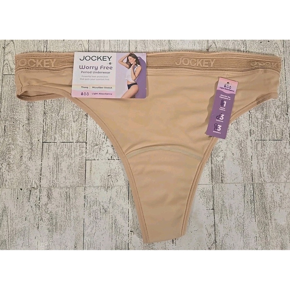 Jockey Period Underwear Thong MEDIUM Light Absorbency Microfiber Stretch